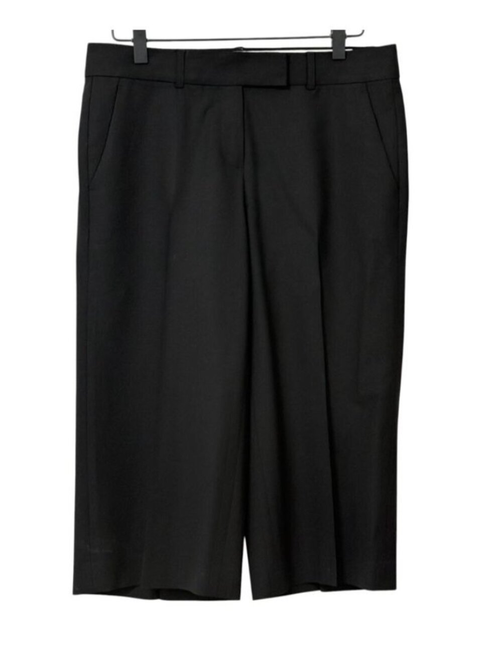 Theory Women's Black Gellar Capri Trousers Pants Wool Stretch Minimalist Size 4 - Picture 10 of 10